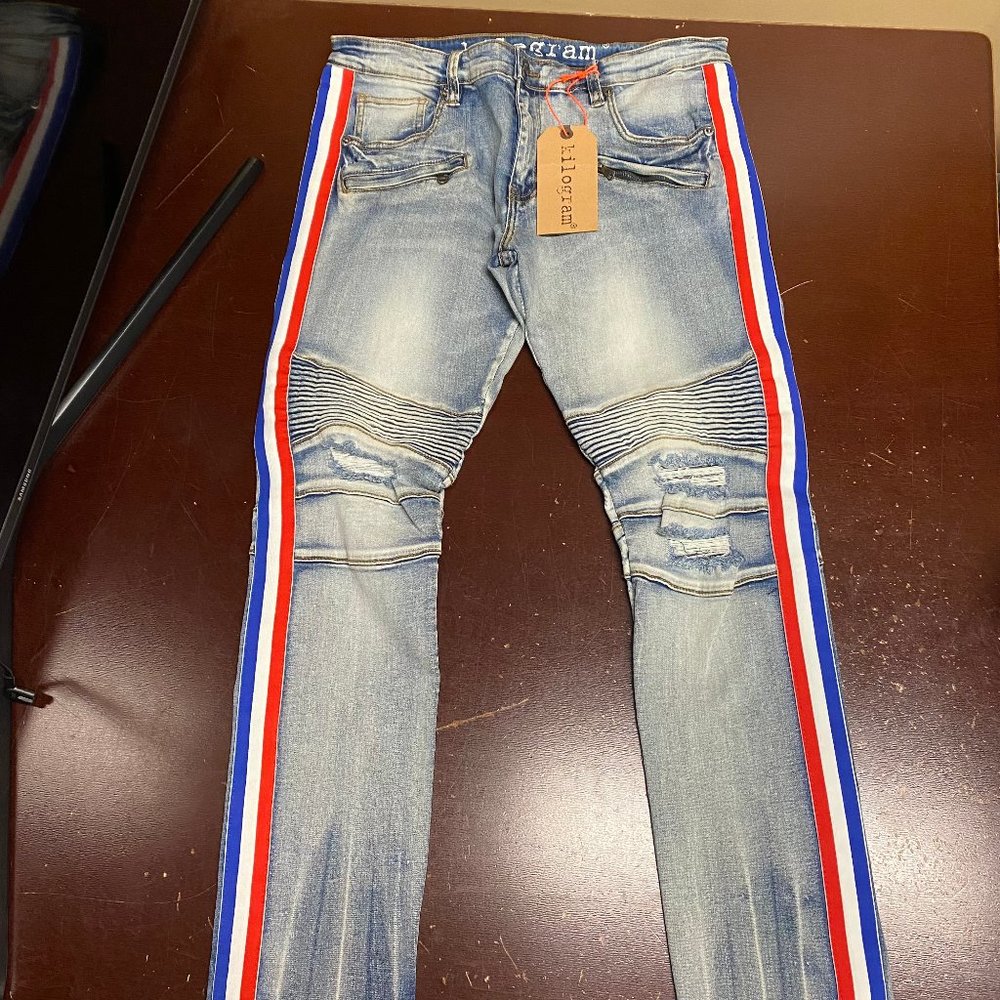 Kilogram Distressed Straight Denim Jeans Size 38